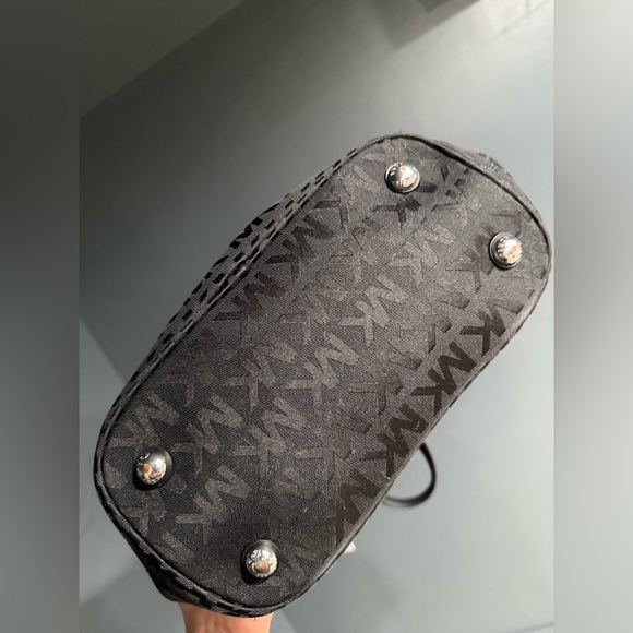 Michael Kors Black MK Logo Tote Bag - Picture 3 of 7